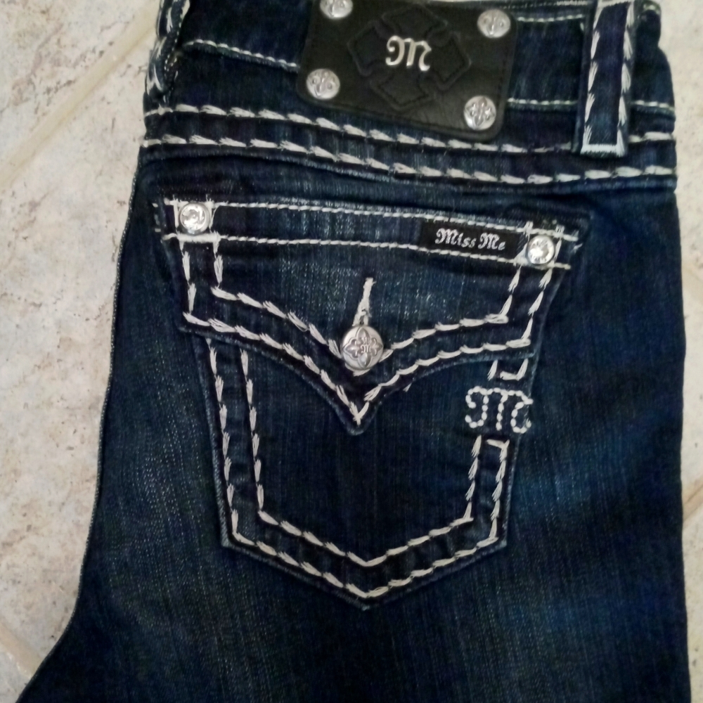 Miss me capri dark wash jeans